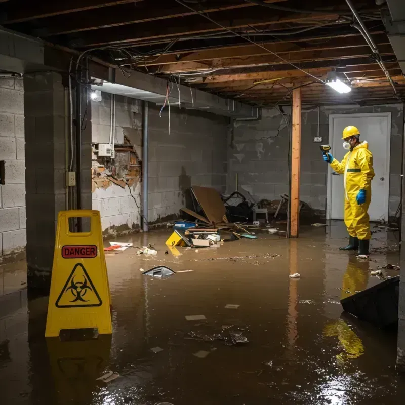 Flooded Basement Electrical Hazard in Cusseta, GA Property